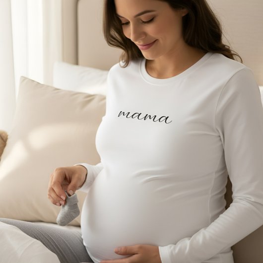 Soft Long Sleeve Maternity Top for Pregnant Moms 