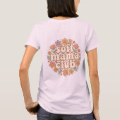 Soft Mama Club Retro Groovy Daisy Bloemendesign T-shirt (Achterkant)