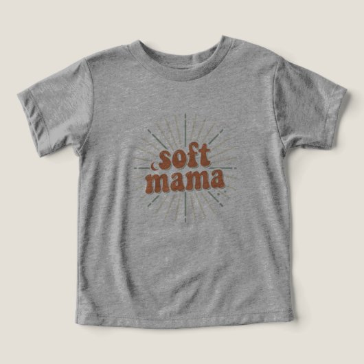 Soft Mama: Retro Groovy Sunburst Moederschap Typog (Design voorkant)