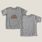 Soft Mama: Retro Groovy Sunburst Moederschap Typog (Ontwerp Voorkant & Achterkant)
