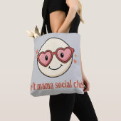 Soft Mama Social Club Logo Ontwerp Tote Bag (Dichtbij)
