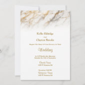 Soft Marble Fade Wedding Invitation Kaart (Voorkant)