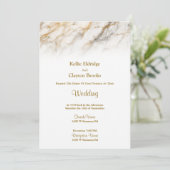 Soft Marble Fade Wedding Invitation Kaart (Staand voorkant)