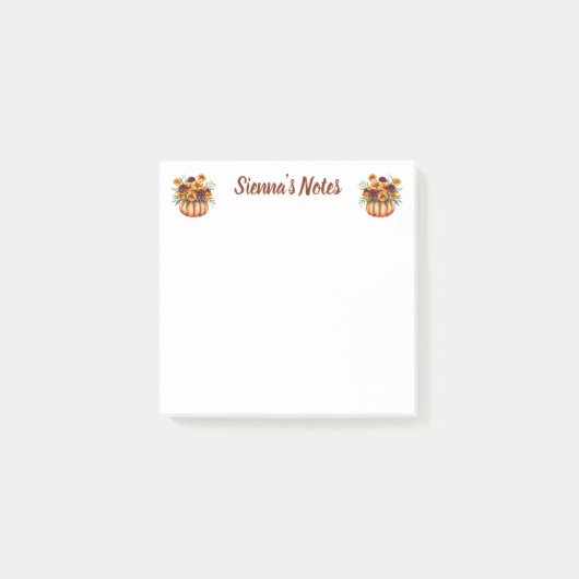 Soft Marigold Floral Name Post-it® Notes (Voorkant)