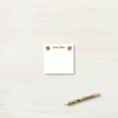 Soft Marigold Floral Name Post-it® Notes (Op bureau)