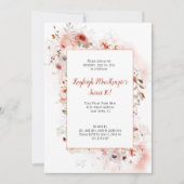 Soft Marsala Burgundy Terracotta Floral Sweet 16 Kaart (Voorkant)