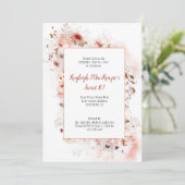 Soft Marsala Burgundy Terracotta Floral Sweet 16 Kaart (Staand voorkant)