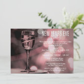 Soft Mauve Elegant New Years Eve Party Kaart (Staand voorkant)