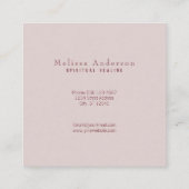 Soft Mauve Peaceful Healing Buddha Vierkante Visitekaartje (Achterkant)