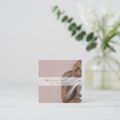 Soft Mauve Peaceful Healing Buddha Vierkante Visitekaartje (Staand voorkant)