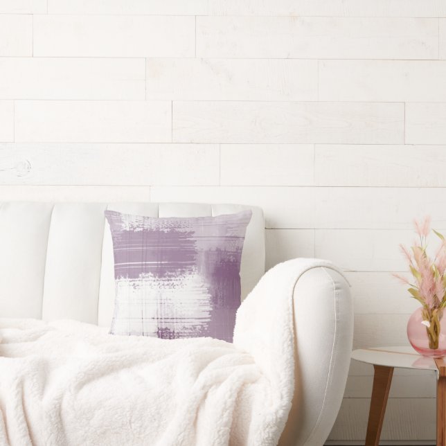 Soft Mauve Wit Abstract Sierkussen (Bank)