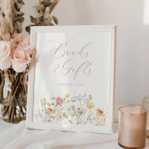 Soft Meadow Blush Script Boeken en geschenken Poster