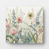 Soft Meadow Impression – Waterverf botanische wand Fotoplaat (Voorkant)
