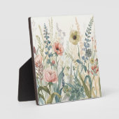 Soft Meadow Impression – Waterverf botanische wand Fotoplaat (Voorkant)