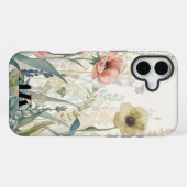Soft Meadow Impression – Waterverf botanische wand iPhone Hoesje (Achterkant horizontaal)