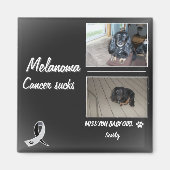 Soft Melanoma Pet Loss Tribute Layout Magneet (Voorkant)