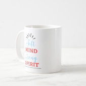 “Soft Mind, Strong Spirit” Inspirational Mug Koffiemok (Voorkant links)