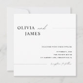 Soft Minimal Square Photo Wedding Invitation Kaart (Voorkant)