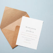Soft Minimalist Neutral Wedding Invitation Kaart