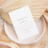 Soft Minimalist Neutral Wedding Invitation Kaart