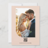 Soft Mint, Apricot & Warm Coral Floral Wedding Kaart (Achterkant)