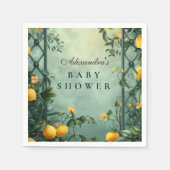 Soft Mint Citrus Baby Shower Servet (Voorkant)