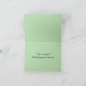Soft Mint Cross-Star Pattern Thank You Card Bedankkaart (Binnen)