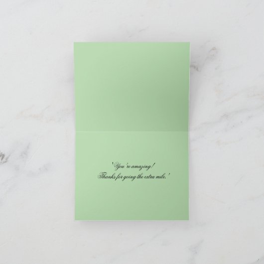 Soft Mint Cross-Star Pattern Thank You Card Bedankkaart (Binnen)