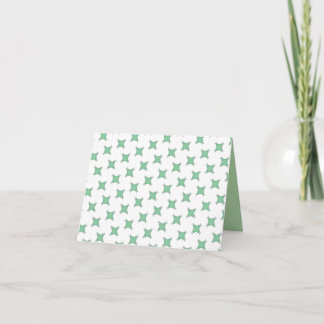 Soft Mint Cross-Star Pattern Thank You Card Bedankkaart