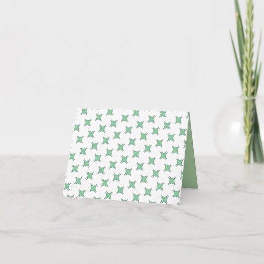 Soft Mint Cross-Star Pattern Thank You Card Bedankkaart (Voorkant)
