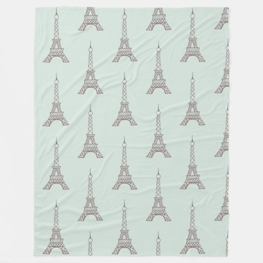 Soft Mint Eiffel Tower Deken Gift (Voorkant)