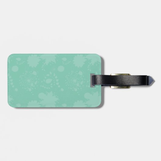 Soft Mint en Gray Mr. en Mrs. Persoonlijke foto Bagagelabel (Achterkant horizontaal)