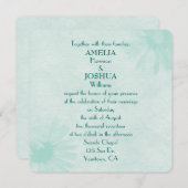 Soft Mint Green Daisy Wedding Invitation Kaart (Voorkant / Achterkant)