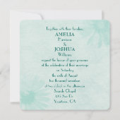 Soft Mint Green Daisy Wedding Invitation Kaart (Voorkant)