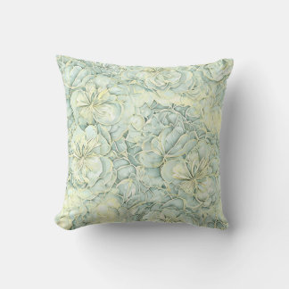 Soft Mint Green Floral Sierkussen
