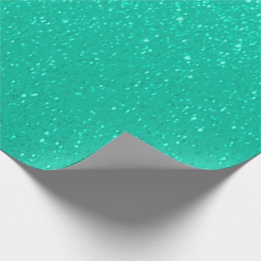 Soft Mint Green Glitter Print Cadeaupapier (Hoek)