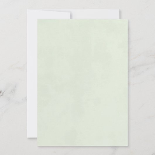 Soft Mint Green Wedding Invitation Kaart (Achterkant)