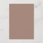 Soft Mocha Taupe | Luxe Wedding Guest Details Informatiekaartje (Achterkant)