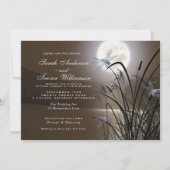 Soft Mocha Wedding Full Moon Dragonfly Pond Kaart (Voorkant)