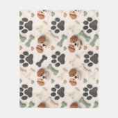 Soft Modern Farmhouse Paw Print Fleece Pet Blanket Deken (Voorkant)