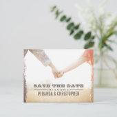 Soft Modern Wedding Save the Date Foto Briefkaart (Staand voorkant)