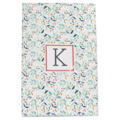 Soft Moderne Waterverven Botanisch Patroon Medium Cadeauzakje (Voorkant)