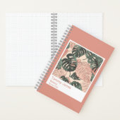 Soft Monstera Terracotta Pattern Swatch Small Notitieboek (Binnen)