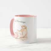 Soft Morning Kawaii Cute Cat Coffee Sweet Pink Mok (Voorkant links)