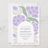 Soft Moss Abstract Floral Modern Spring Wedding Kaart (Voorkant)