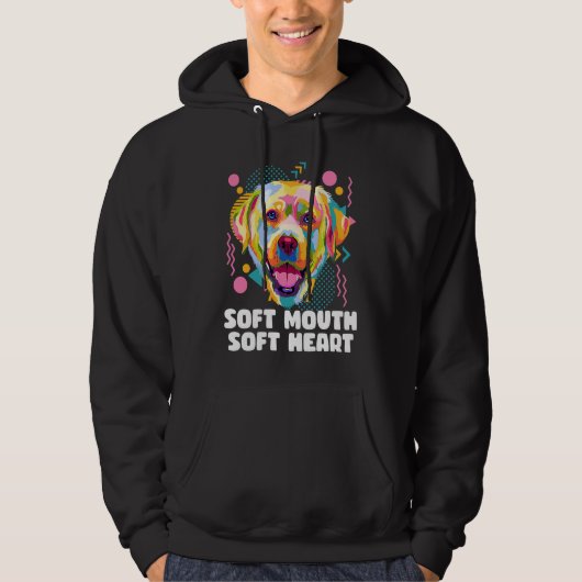 Soft Mouth Soft Heart  Dog Theme Humor Dog Paw Hoodie (Voorkant)