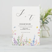 Soft Multicolor Floral Invitation Kaart (Staand voorkant)