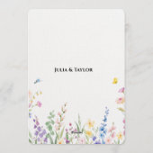 Soft Multicolor Floral Invitation Kaart (Achterkant)
