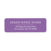 Soft Muted Lavender Stylish Return Address Labels (Voorkant)