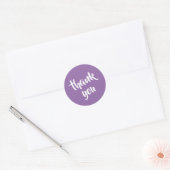 Soft Muted Lavender Thank You Round Sticker (Envelop)